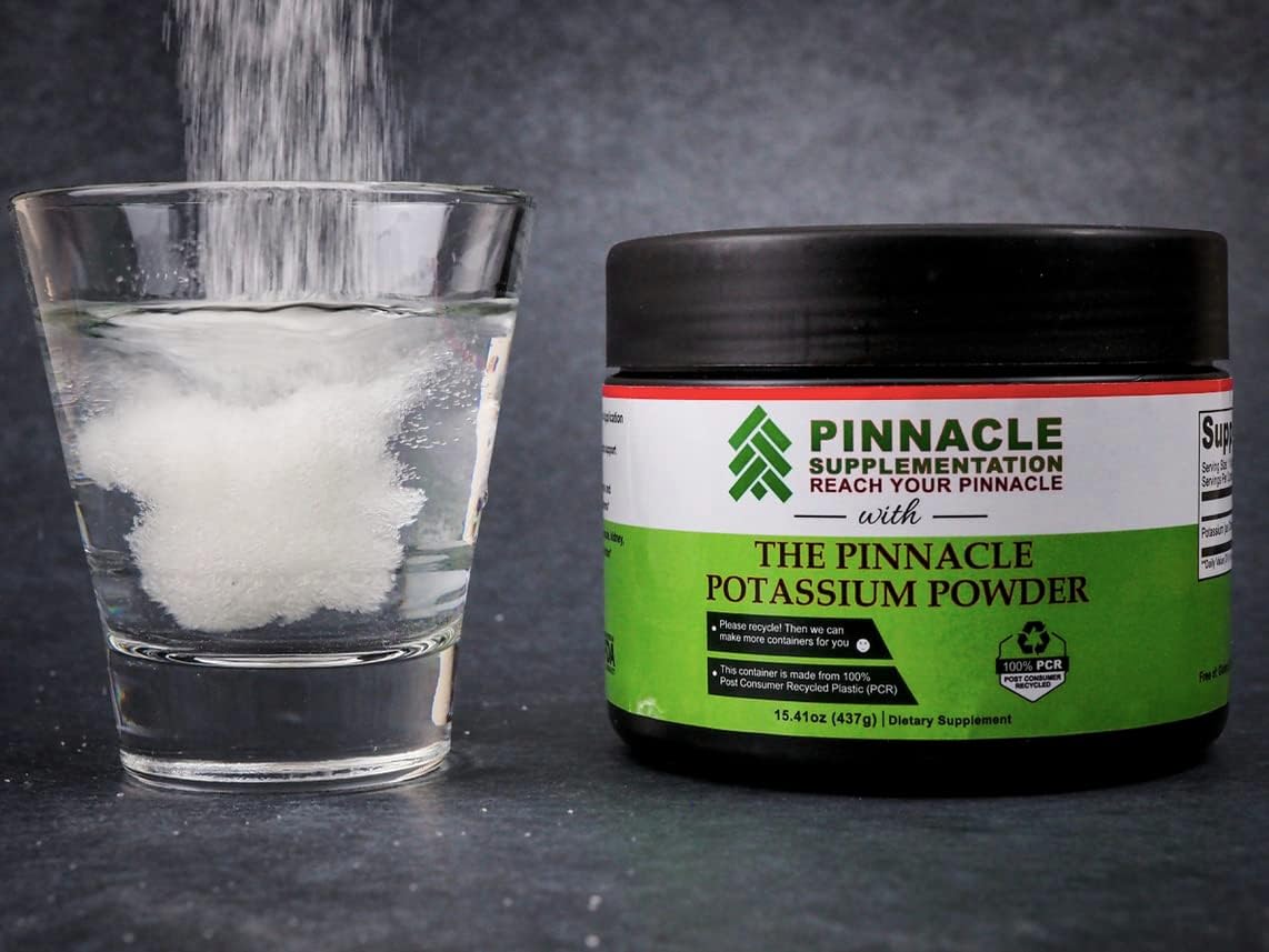 Pure Pinnacle Potassium Citrate Powder - Keto Electrolyte Supplement for Hydration Balance, Leg Cramps Relief - 100% Mineral Supplement, No Fillers (437g)