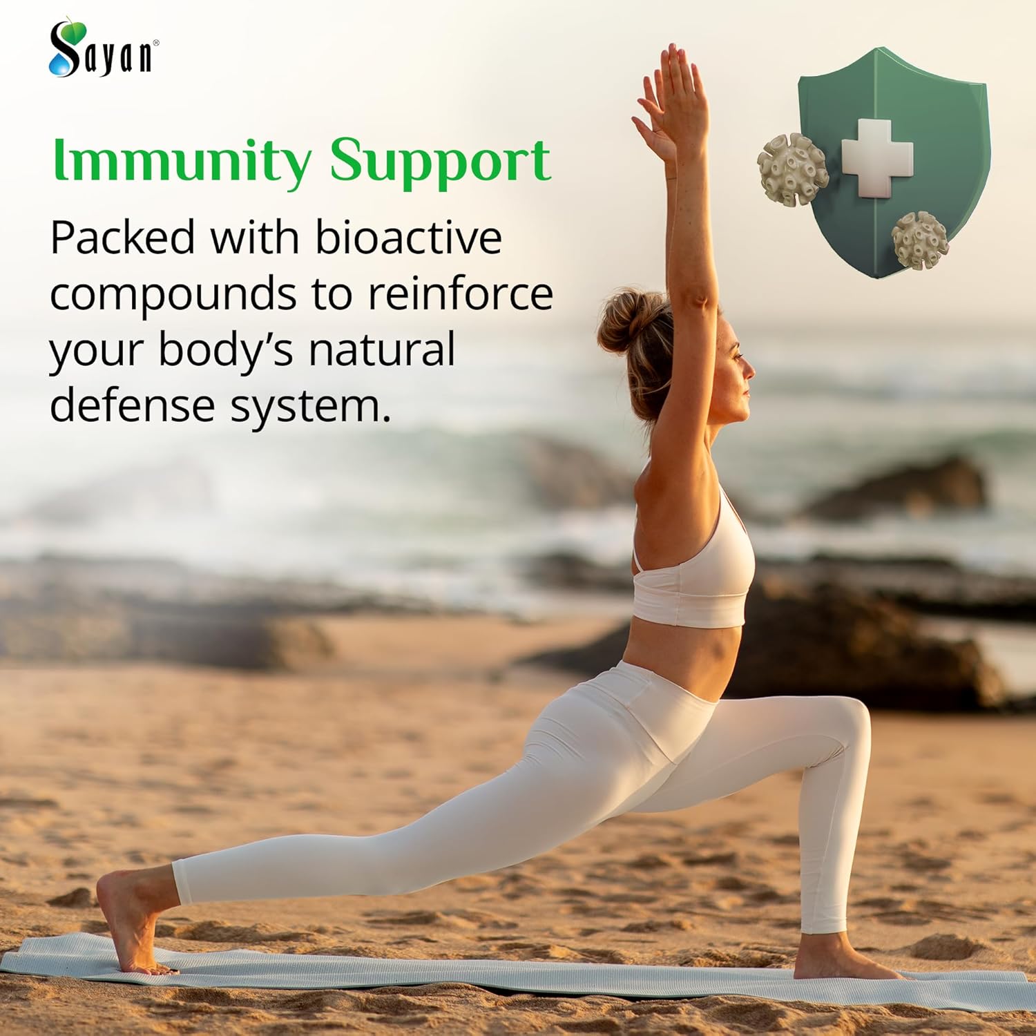 Pure & Potent Sayan Ashwagandha Capsules 500mg - Natural Immune Support & Energy Booster - Non-GMO with No Fillers - 100 Capsules