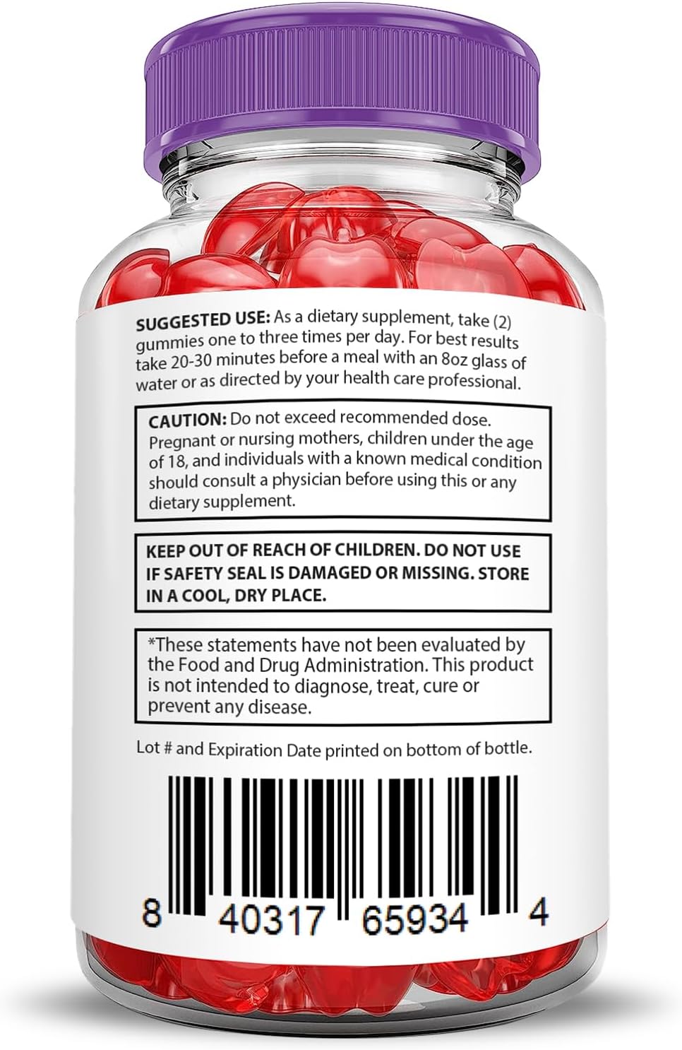 Pure Slim Keto ACV Gummies Extreme 2000MG - Advanced Formula with Pomegranate, Beet Juice Powder, B12 - Vegan, Non GMO - 60 Gummies