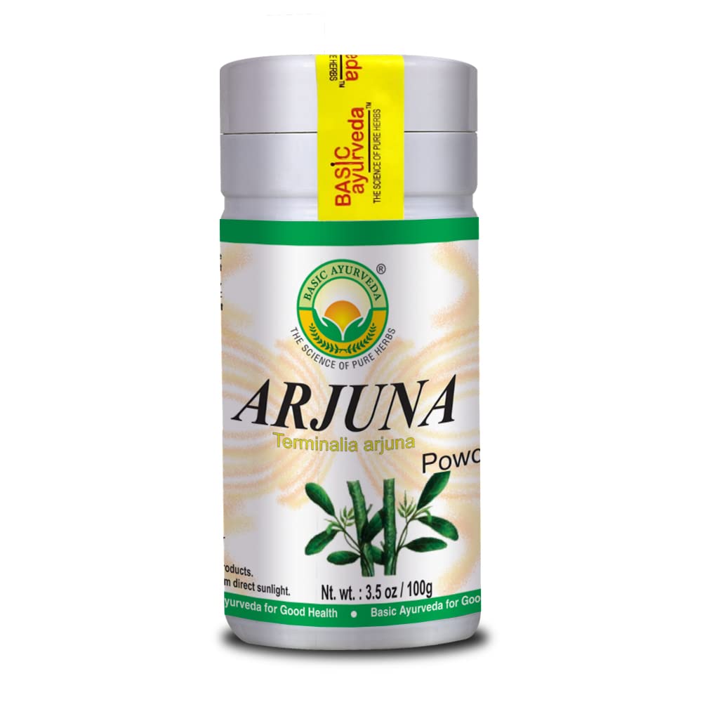 Pure Terminalia Arjuna Bark Powder - Organic Herbal Extract for Heart Health - 3.53 Oz/100g