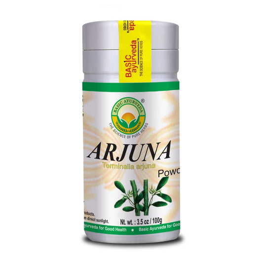 Pure Terminalia Arjuna Bark Powder - Organic Herbal Extract for Heart Health - 3.53 Oz/100g