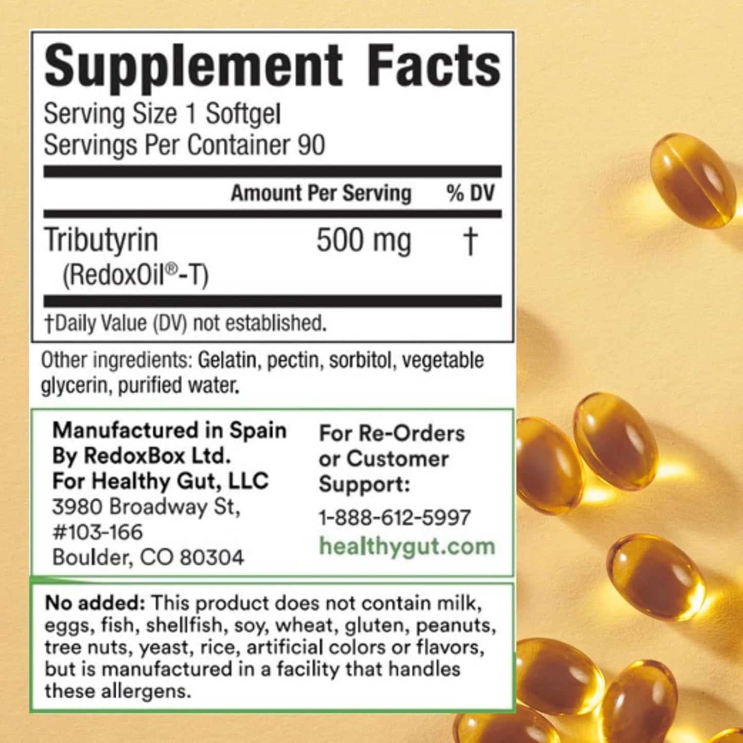Pure Tributyrin-X for Gut Health | Supports Histamine & Leaky Gut | Odorless 99% Pure Formula | 90 Servings - BoostGo Australia