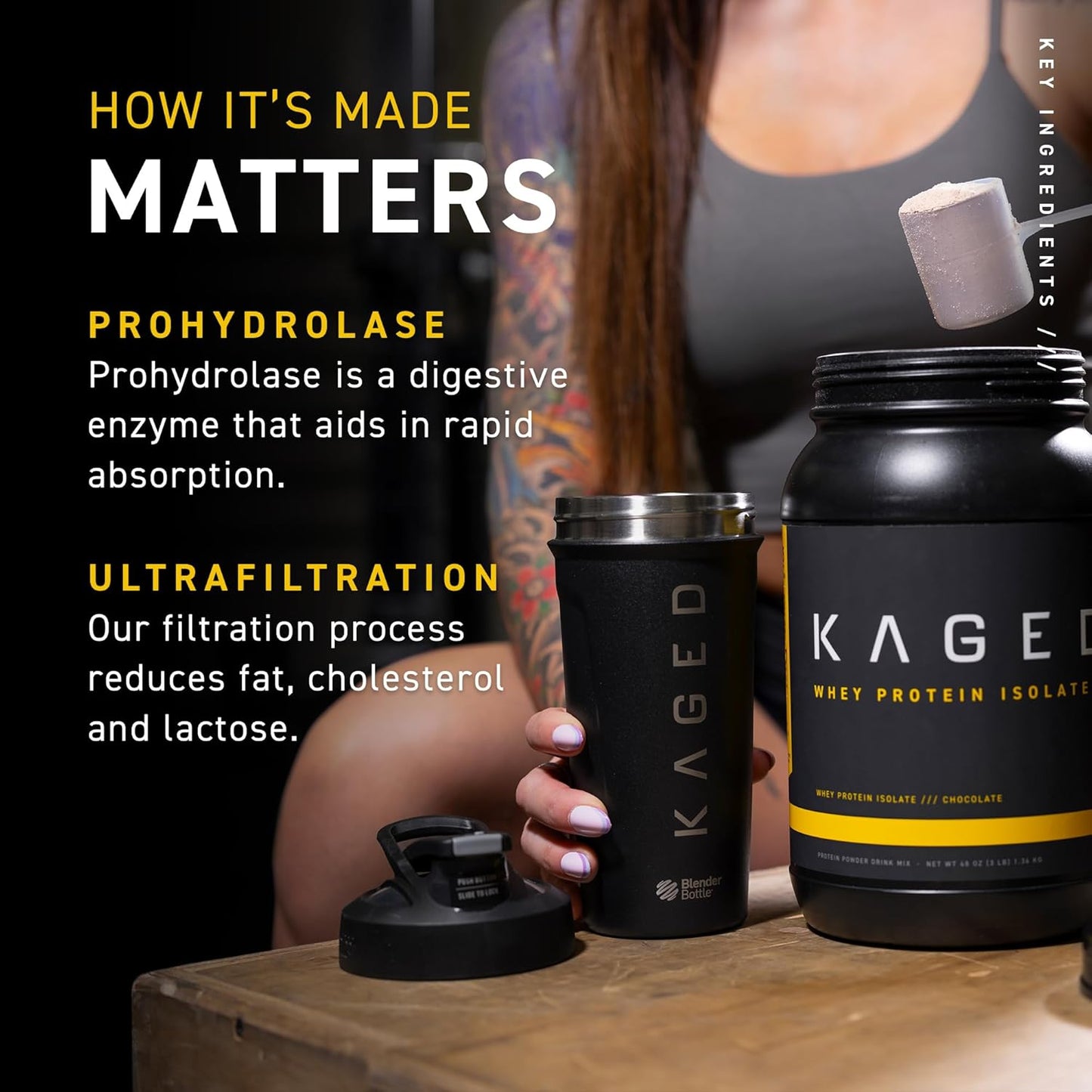 Pure Vanilla Whey Protein Isolate Powder for Muscle Recovery - Low Lactose, 25g per Serving, 41 Servings, Post-Workout Drink