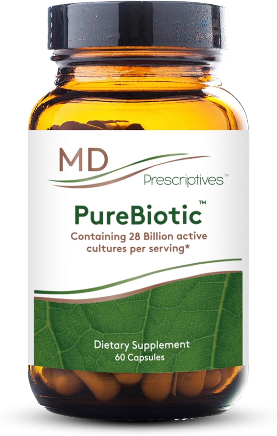 PureBiotic Probiotic Dietary Supplement for Digestive Health - 60 Capsules by MD Prescriptives