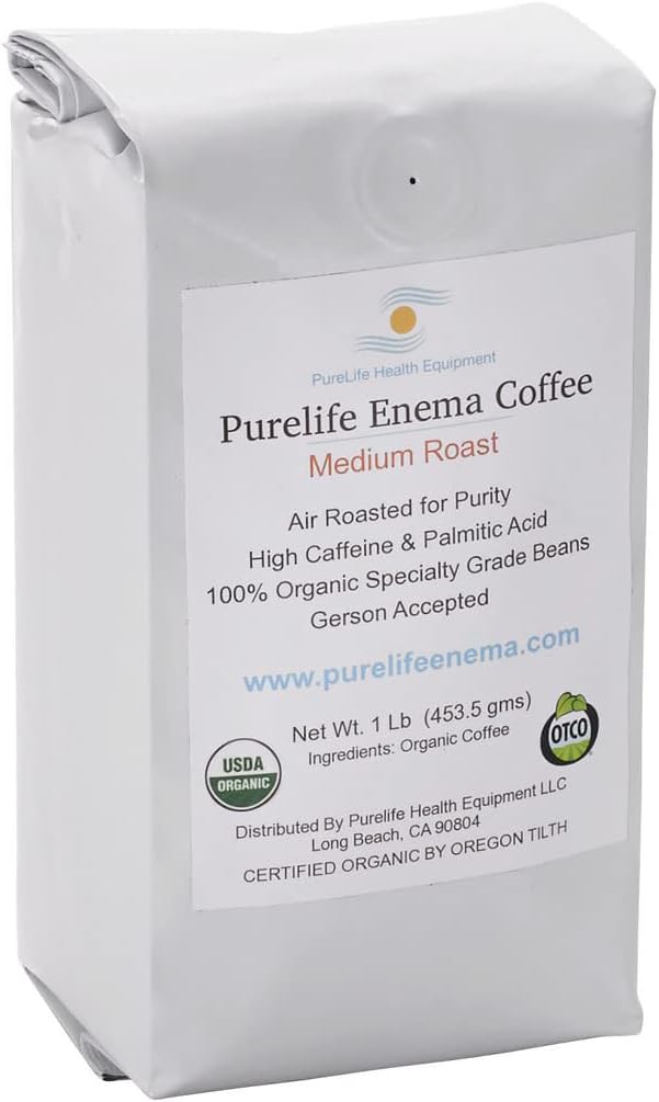 Purelife Enema Coffee Kit - 2 Qt Stainless Steel Bucket - Lab Tested Organic Coffee - Mold & Fungus Free - Made in USA