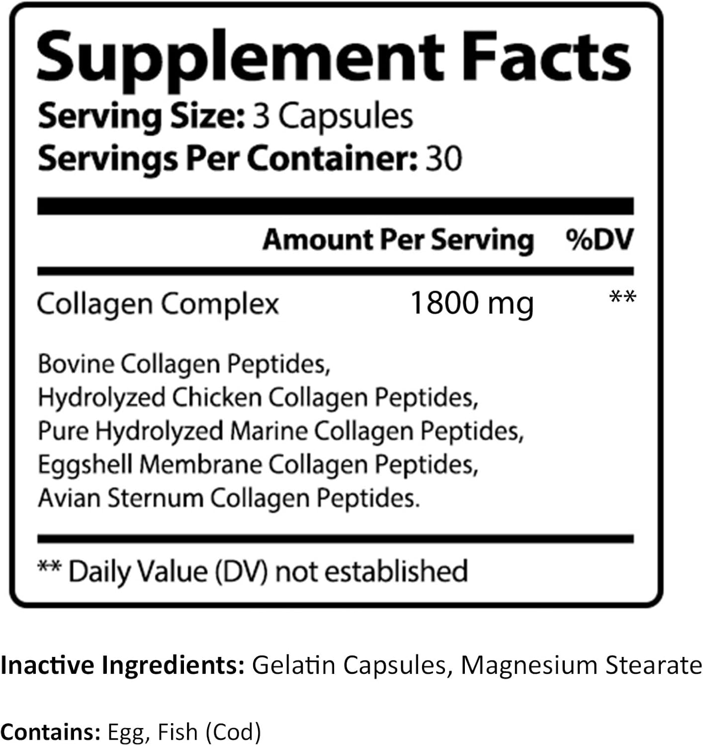 PureNature Plus Collagen Ultra Supplement - 90 Capsules with 5 Types I, II, III, V & X