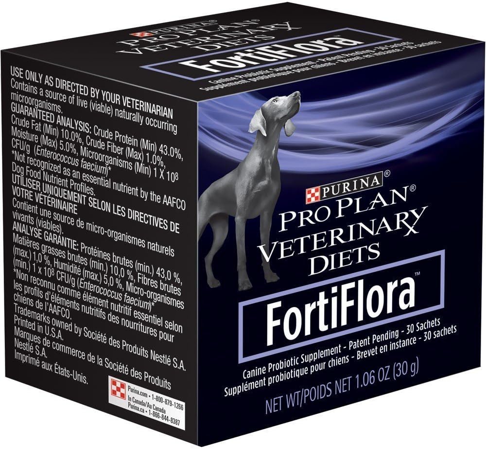 Purina Fortiflora Canine Nutritional Supplement - 90 Count Total - Pack of 3