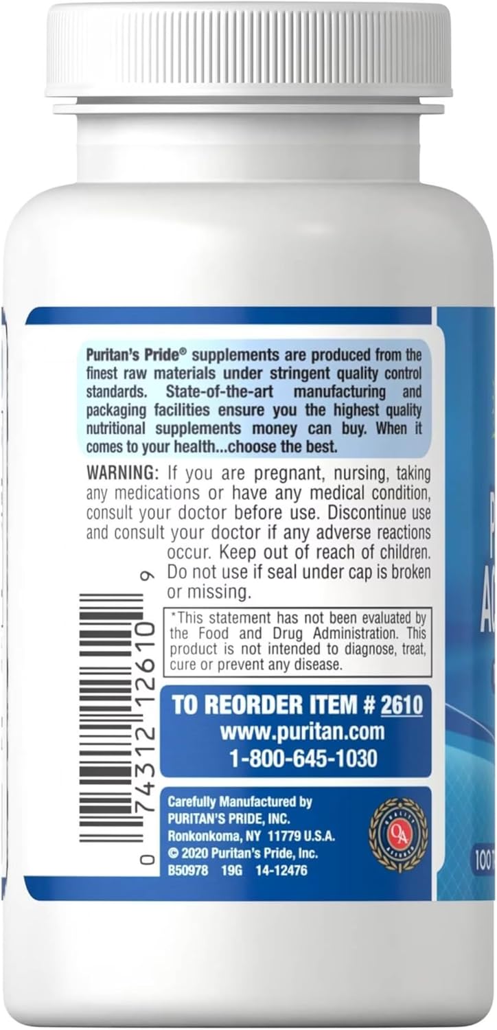 Puritan's Pride Acidophilus Probiotic Tablets, 100 Count - White