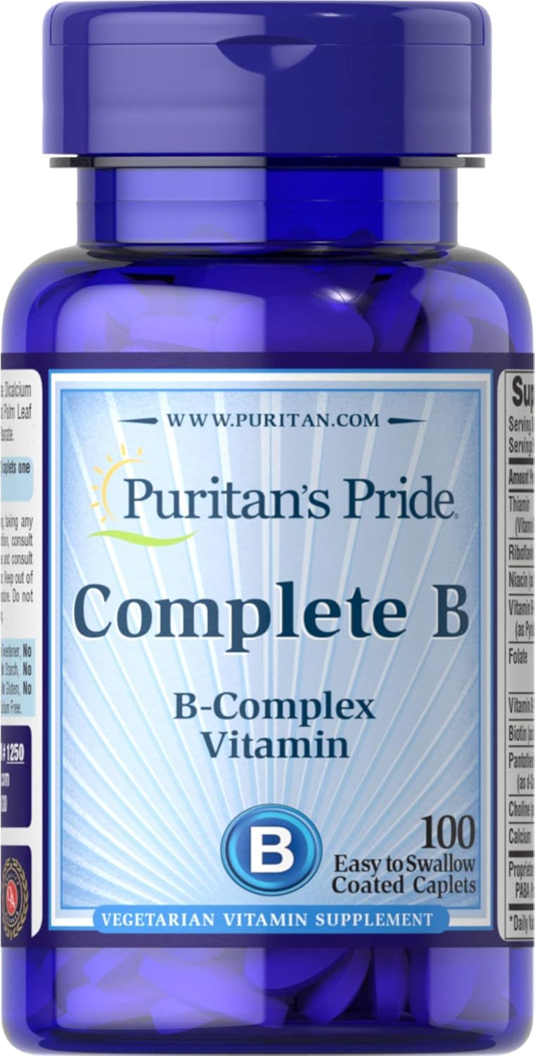 Puritan's Pride Complete B Vitamin Complex - Essential B Vitamins for Overall Health and Wellness