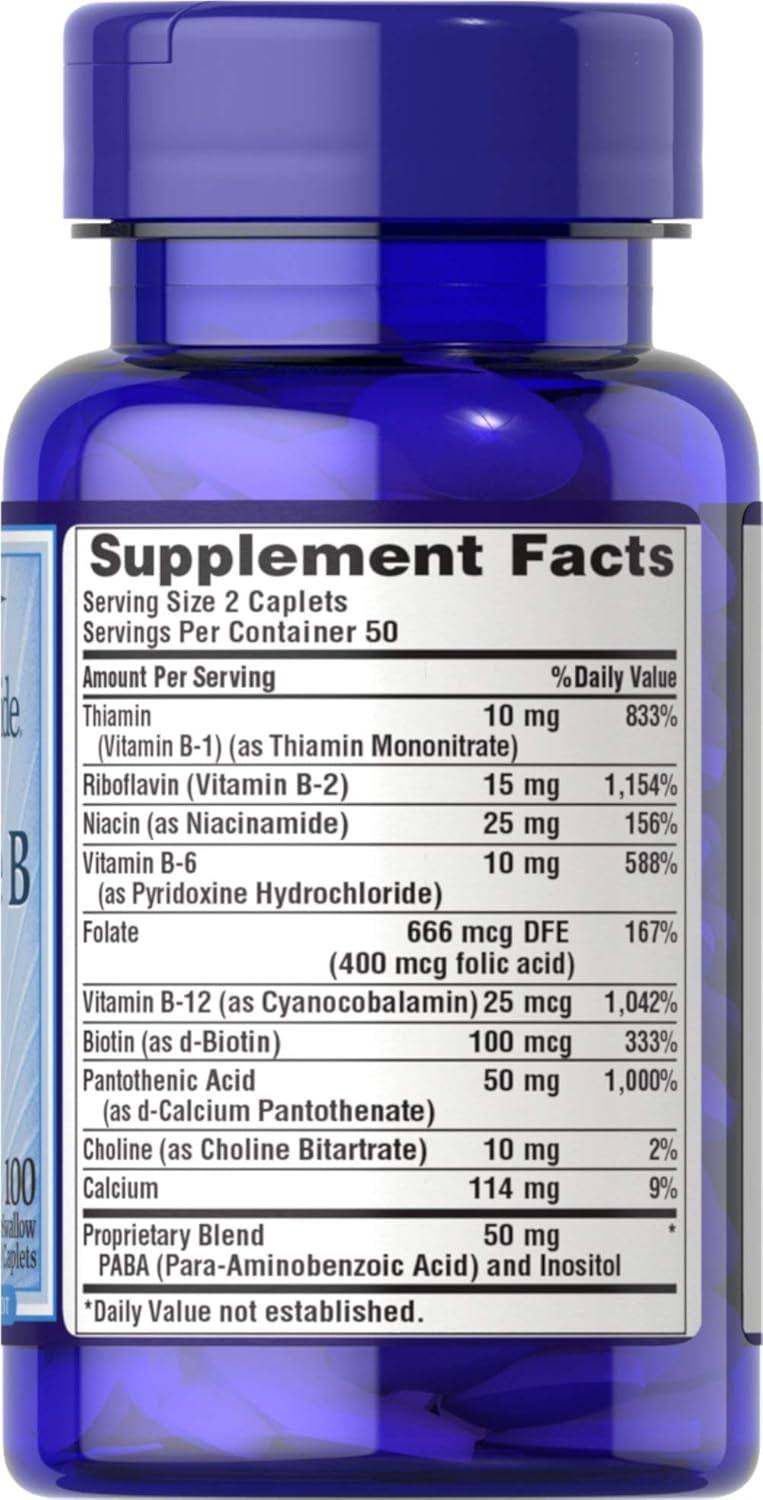 Puritan's Pride Complete B Vitamin Complex - Essential B Vitamins for Overall Health and Wellness