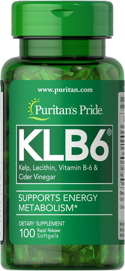 Puritan's Pride KLB6 Kelp Complex Softgels - 100 Count Bottle