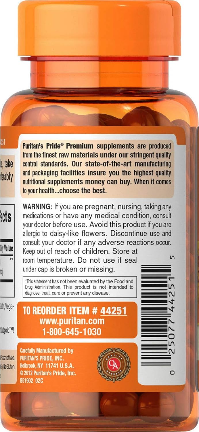 Puritan's Pride Lutein 40mg with Zeaxanthin Softgels - 2 Pack - Eye Health Support