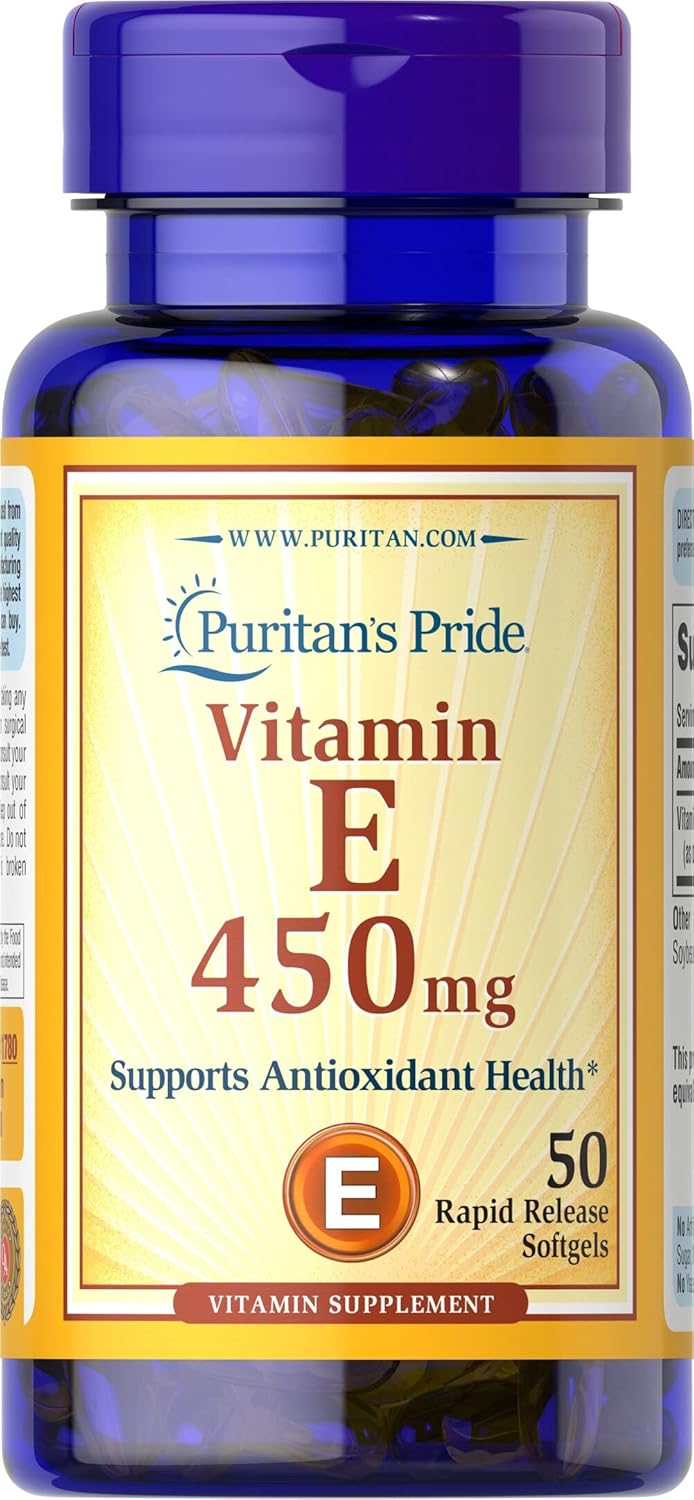 Puritan's Pride Vitamin E-1000 IU Softgels - 50 Count Bottle