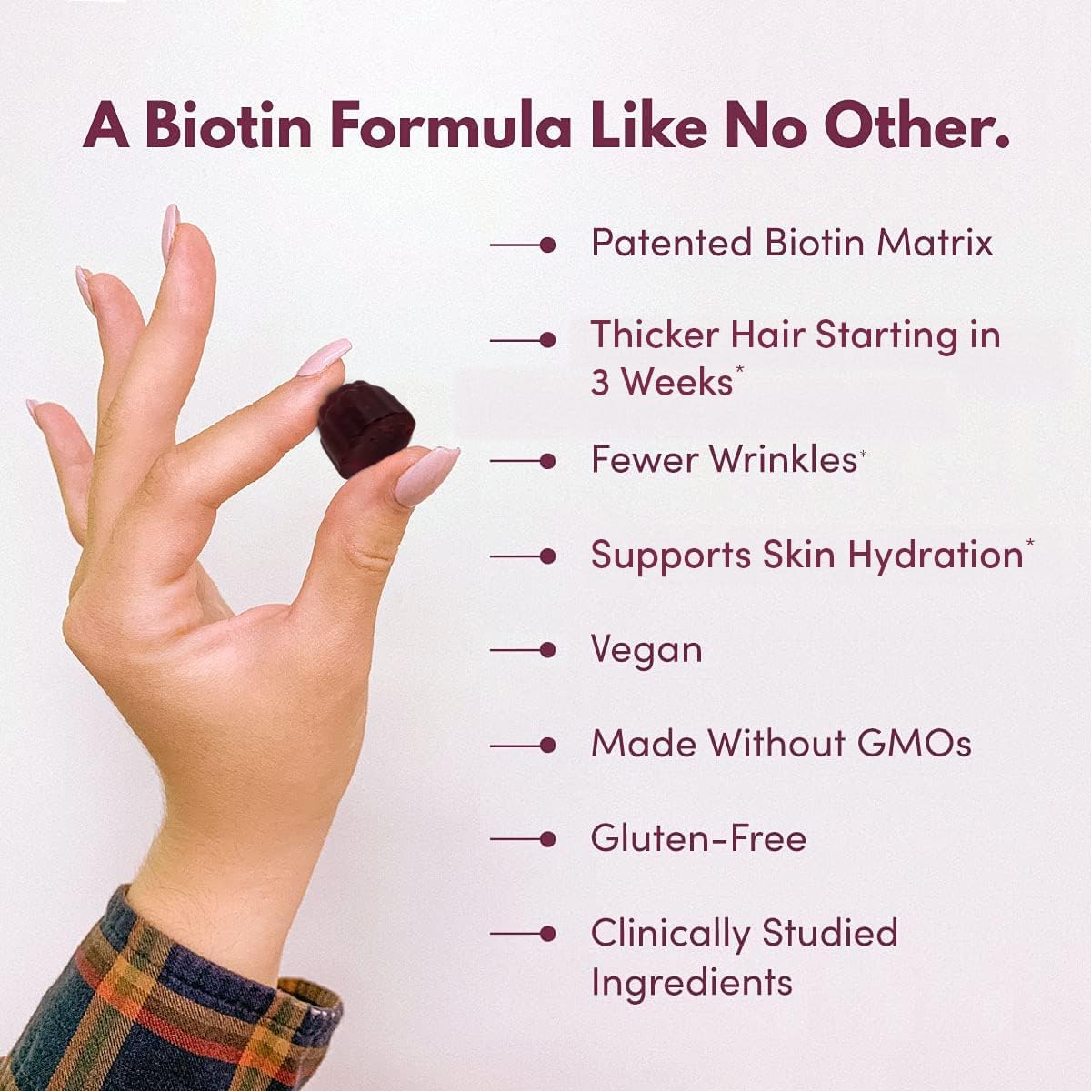 Purity Products MyBiotin ProClinical Gummies - Hair Thickening & Wrinkle Fighting - MB40X Biotin Matrix - 40X Solubility - 30 Berry Chews