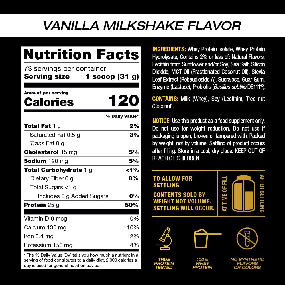PVL Gold Series Whey ISOGOLD Sport - Premium Protein Shake Mix - 2 LB - Ice Cream Cookie Sandwich Flavor