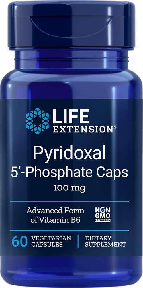 Pyridoxal 5-Phosphate 100mg Vegetarian Capsules - 60 Count by Life Extension