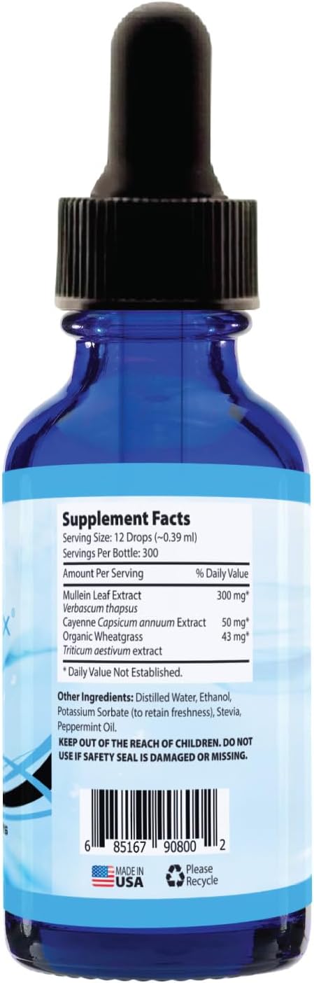 Quality Absonutrix Mullein Liquid Supplement - 4 Oz, 300 Servings, Made in USA, Non-GMO, GMP Certified, Cruelty-Free