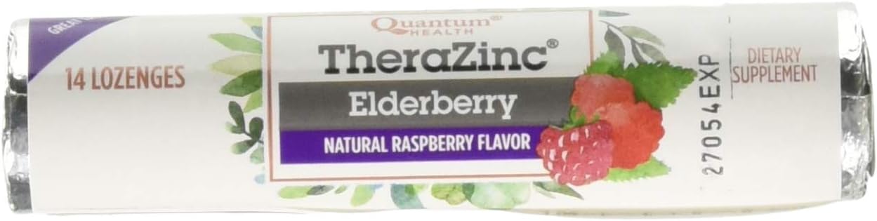 Quantum Health Elderberry Raspberry Zinc Lozenges - 1.2 oz, 12 Count