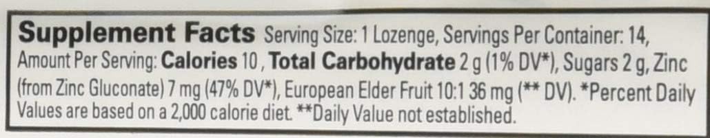 Quantum Health Elderberry Raspberry Zinc Lozenges - 1.2 oz, 12 Count