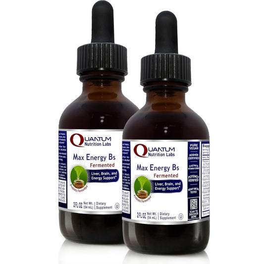 Quantum Nutrition Labs Max Energy B's Liquid Supplement - 2 Fl Oz (Pack of 2)