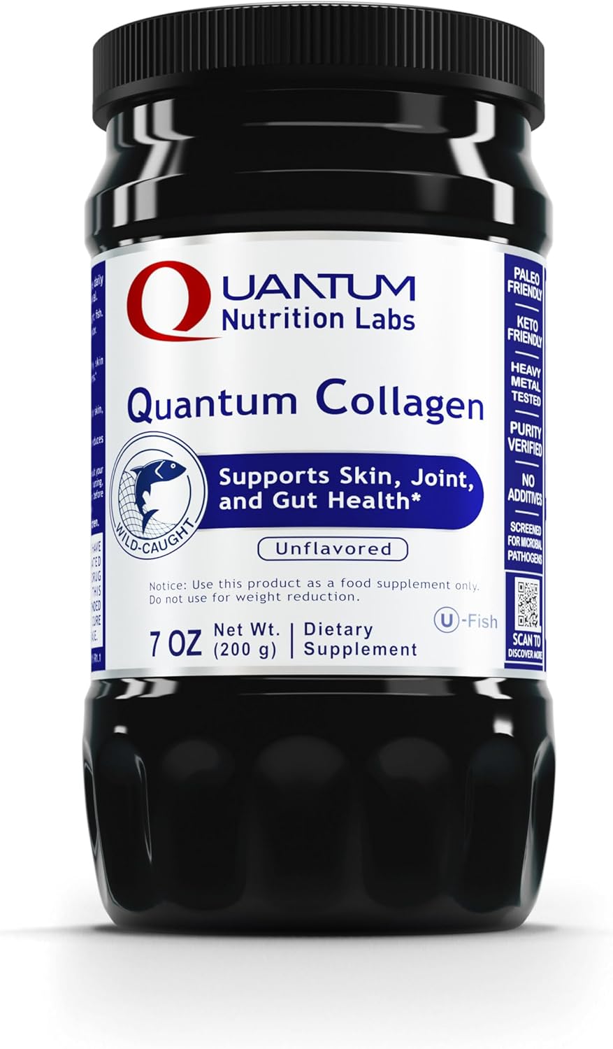 Quantum Nutrition QNL Collagen - Sustainable Hydrolyzed Marine Collagen Supplement for Gut & Joint Health - 7 oz