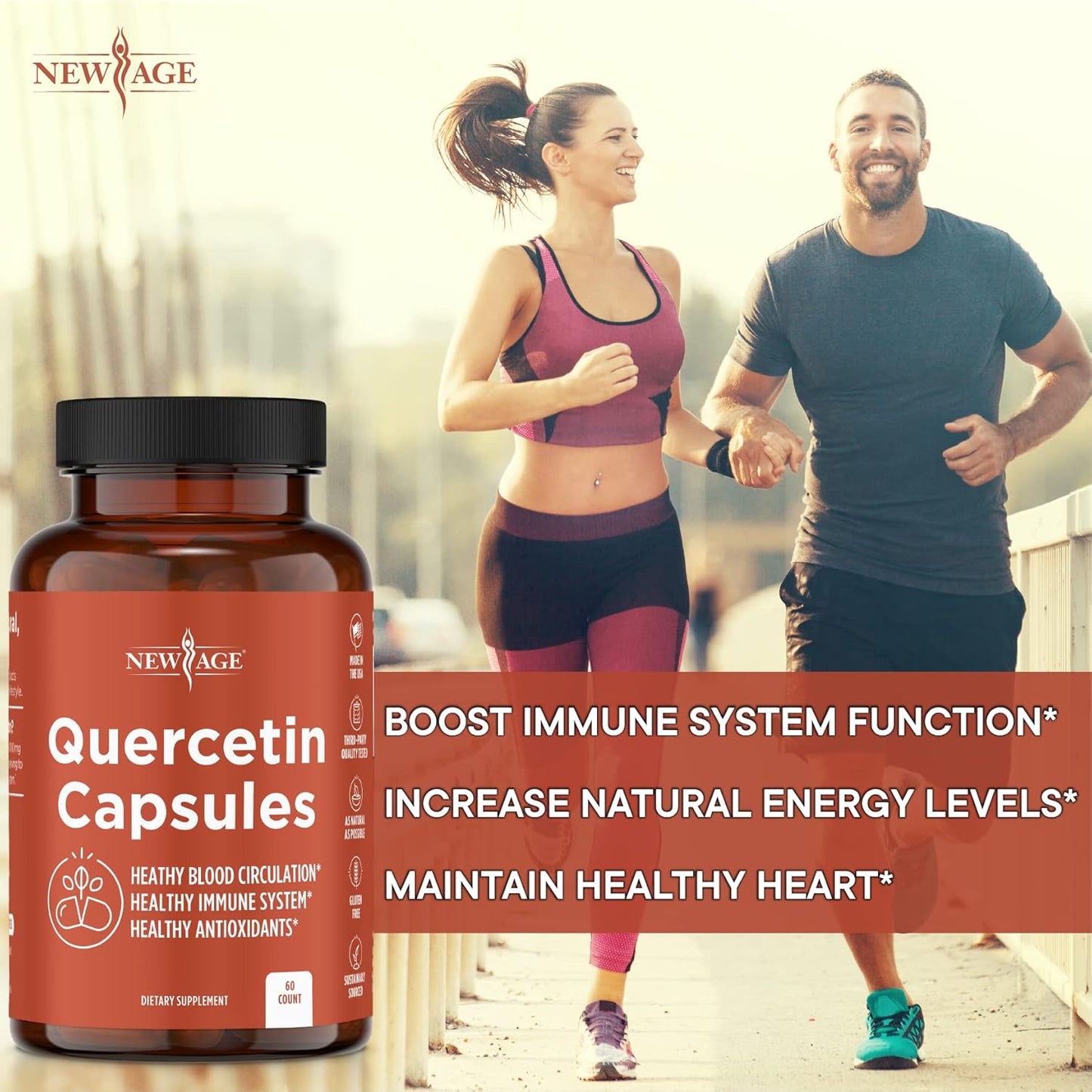 Quercetin 1000mg Vegetarian Capsules - 120 Count, High Potency New Age Quercetin