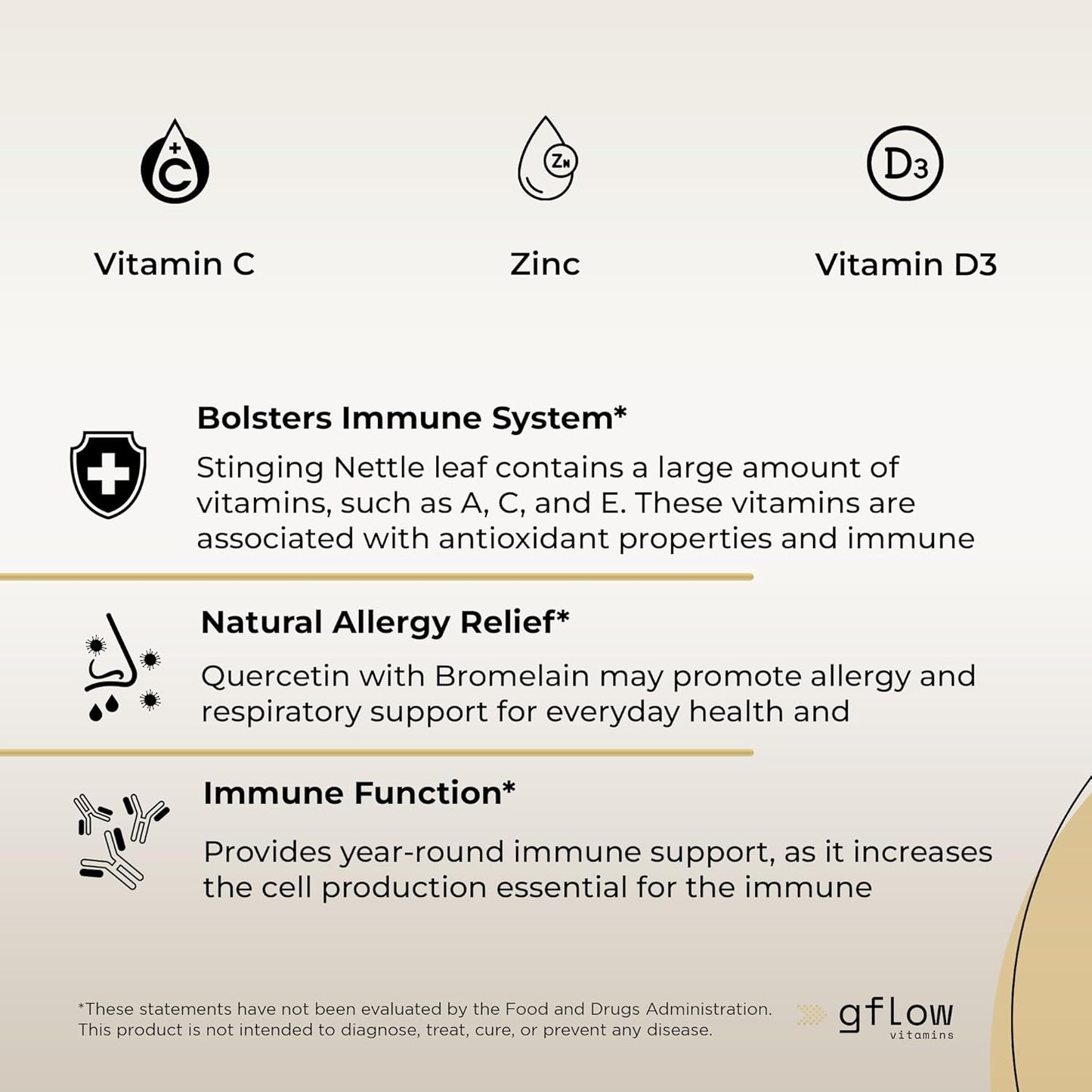 Quercetin 500mg with Vitamin C, Zinc, and Bromelain - Stinging Nettle Supplement - 240 Vegan Capsules - Non-GMO and Gluten-Free Quercetin with Vitamin D3