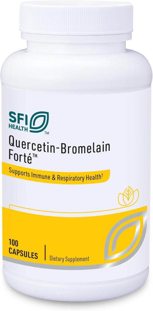 Quercetin-Bromelain Forte Capsules with Immune and Seasonal Support Enzymes - 100 Count