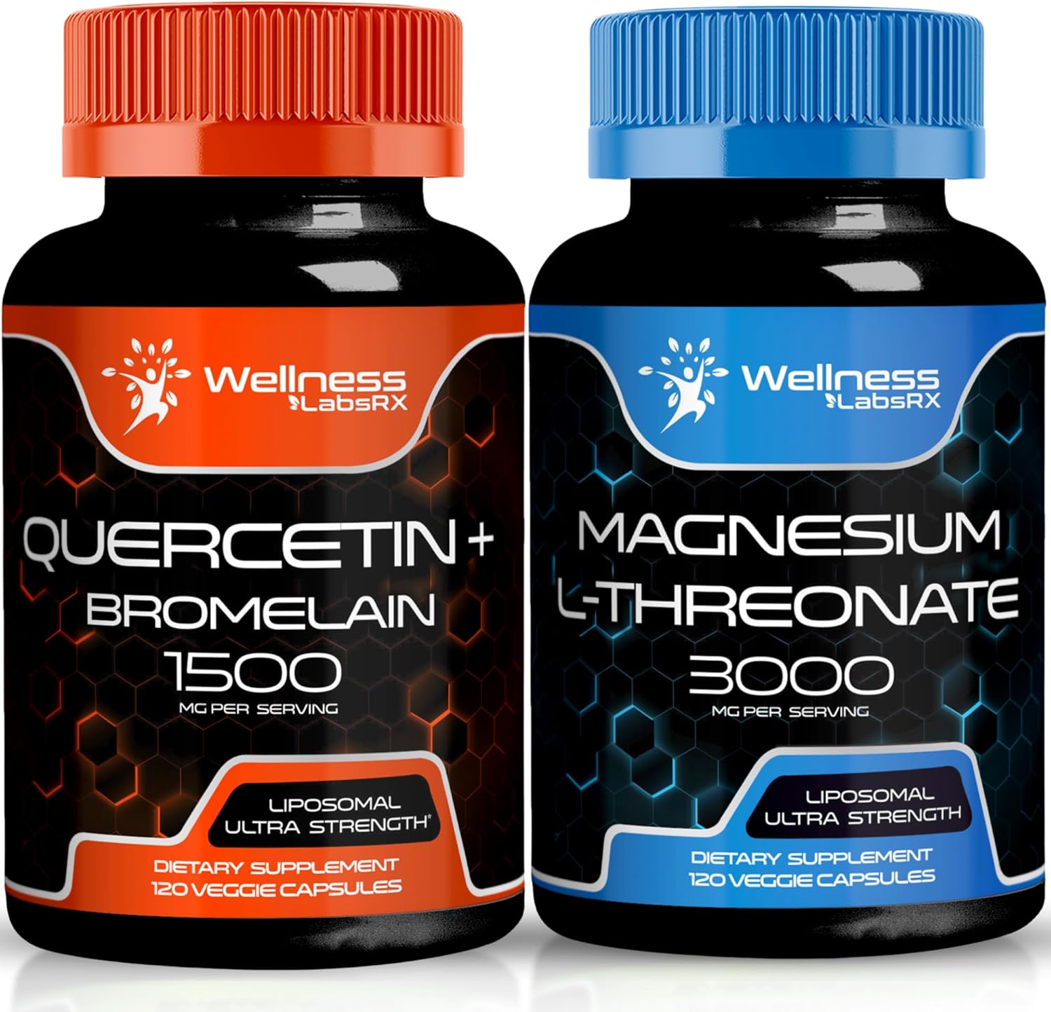 Quercetin with Bromelain & Magnesium l-Threonate Supplement Capsules by WELLNESS LABSRX