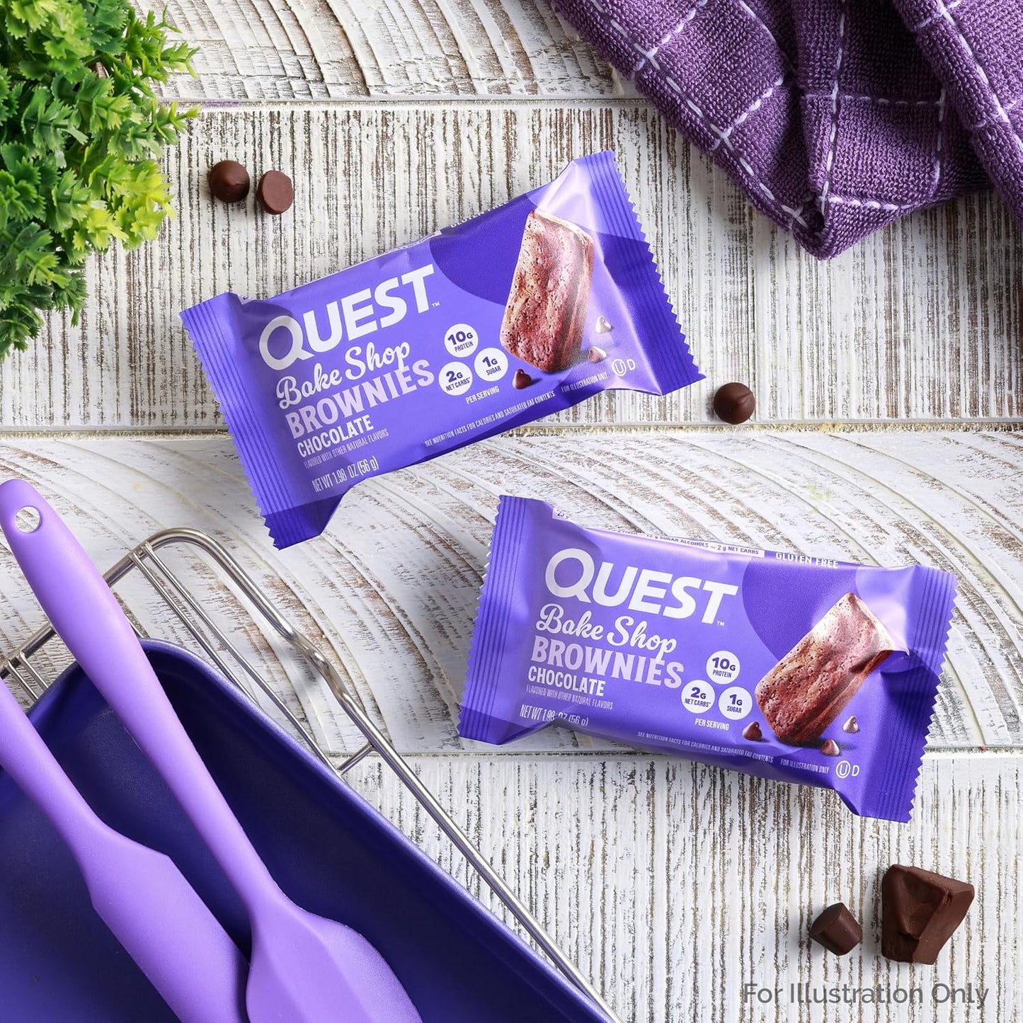 Quest Bake Shop Chocolate Brownies: High Protein, Low Carb, Low Sugar, 10 Count