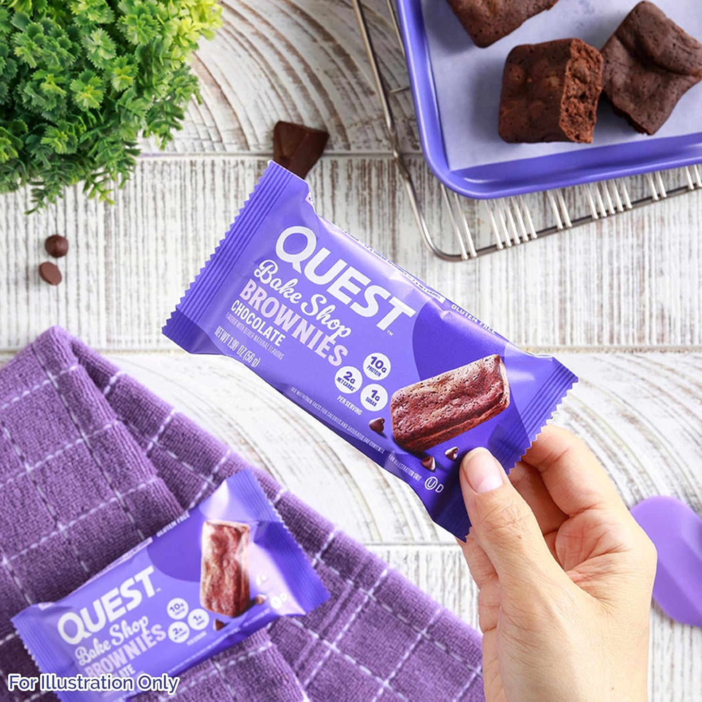 Quest Nutrition Bake Shop Bundle: Chocolate Chip Muffin, Blueberry Muffin, and Brownie - Low Sugar, Low Net Carbs, Gluten Free