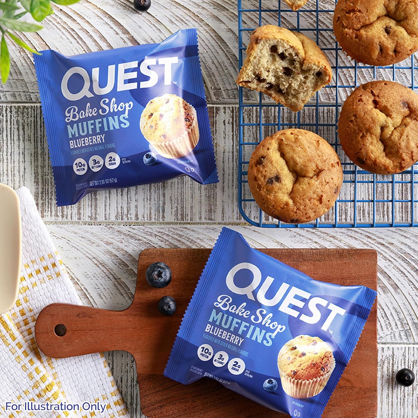 Quest Nutrition Bake Shop Bundle: Chocolate Chip Muffin, Blueberry Muffin, and Brownie - Low Sugar, Low Net Carbs, Gluten Free