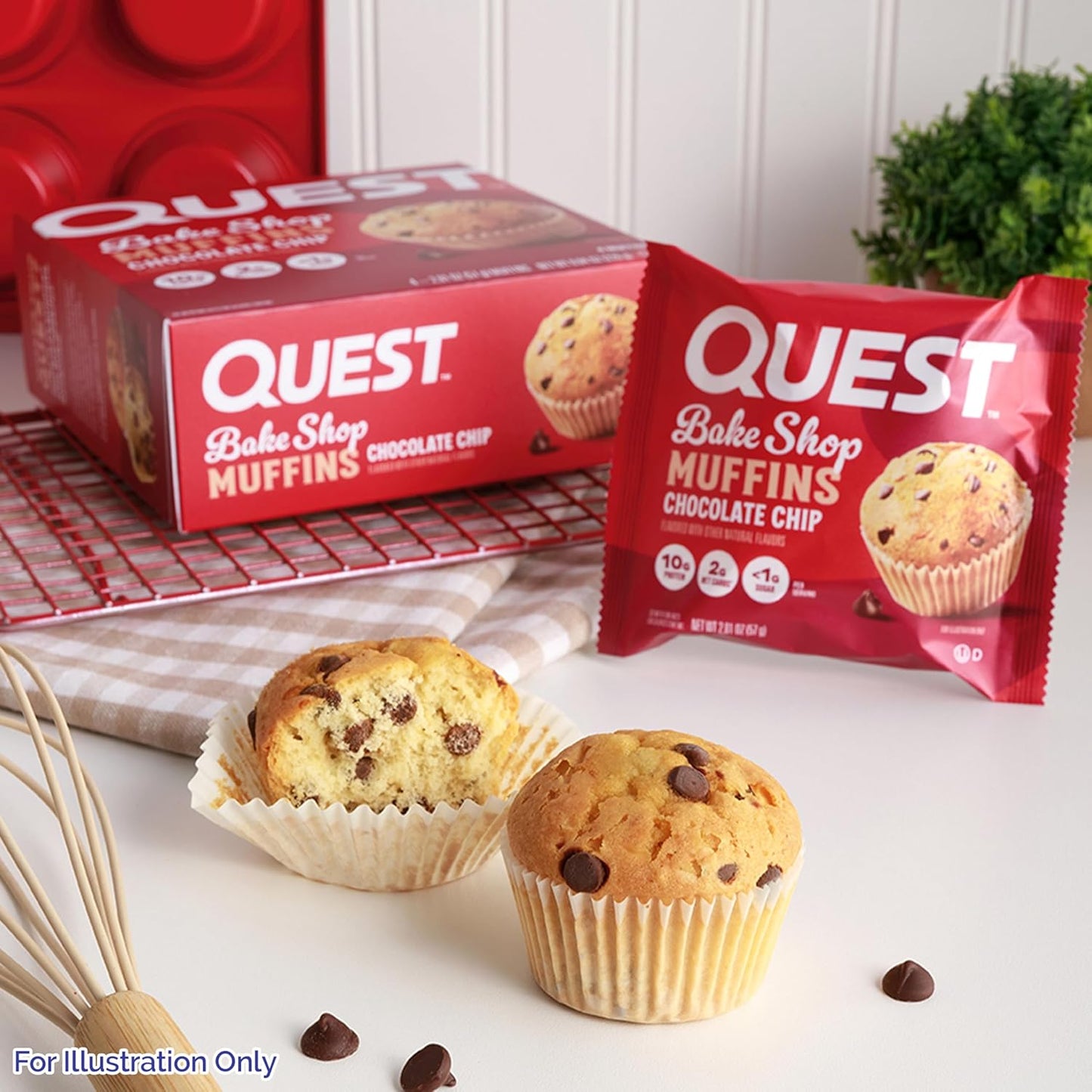 Quest Nutrition Bake Shop Bundle: Chocolate Chip Muffin, Blueberry Muffin, and Brownie - Low Sugar, Low Net Carbs, Gluten Free