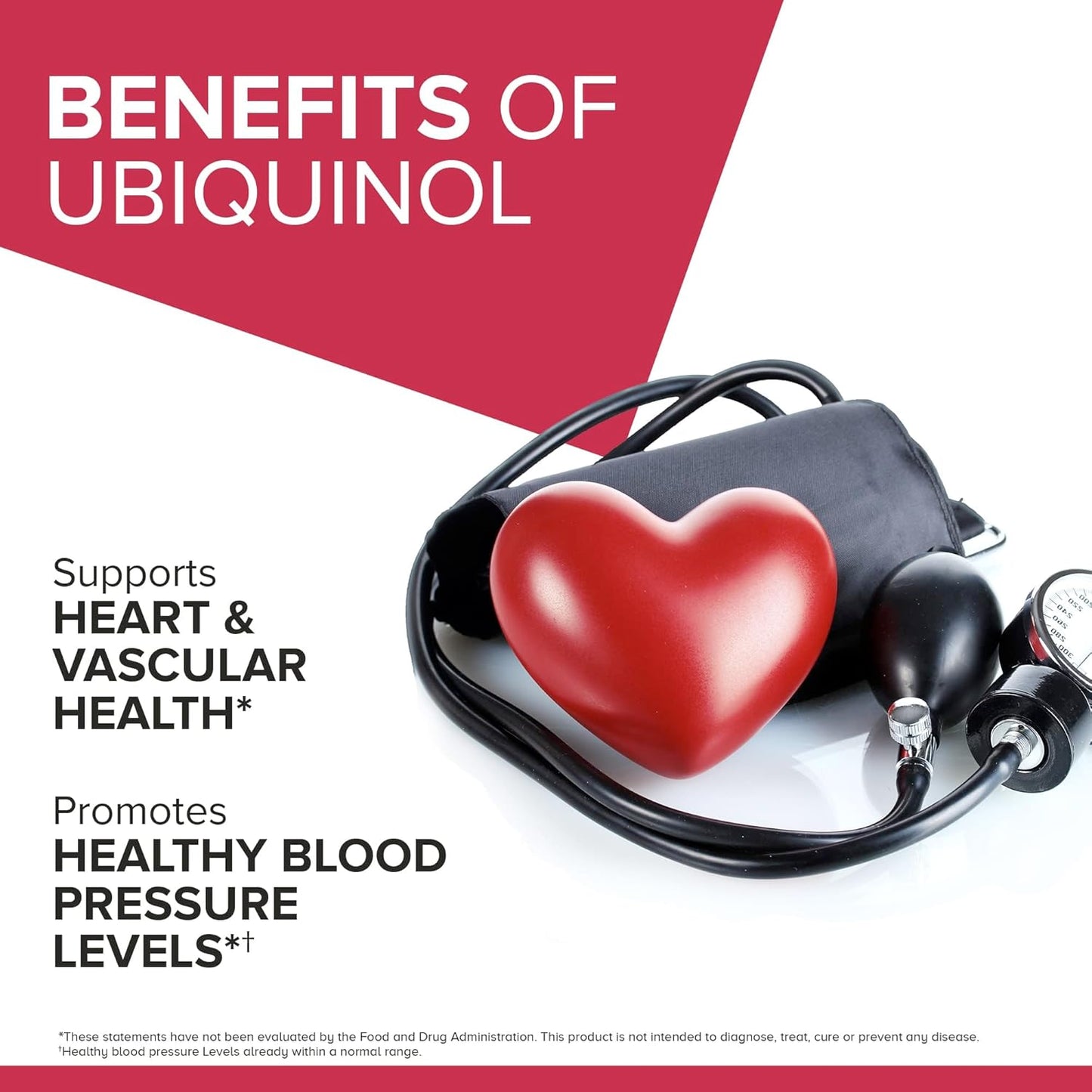 Qunol Mega Ubiquinol CoQ10 100mg Softgels - Superior Absorption for Heart Health - 2 Month Supply - 60 Count