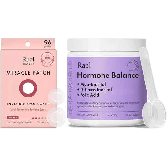 Rael Bundle - Pimple Patches & Hormone Balance Supplement for Women (96 Patches, 30 Day Supply)