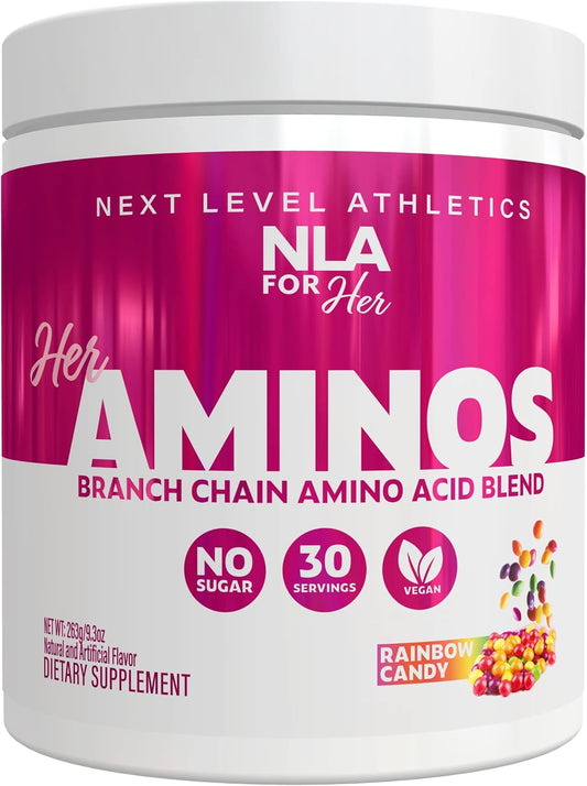 Rainbow Candy BCAA Amino Acid Blend for Endurance and Lean Muscle - NLA for Her Her Aminos - 30 Servings