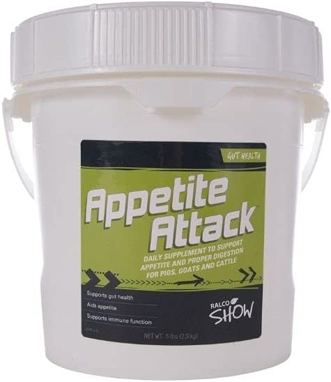 Ralco Show Appetite Attack: 5 lb Daily Gut Health Supplement for Healthy, Hungry Livestock