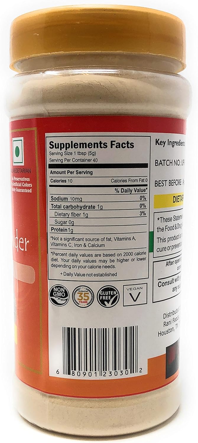 Rani Brand Ashwagandha Powder - 7oz PET Jar, Authentic Indian Product, All-Natural, Gluten-Friendly, Vegan, Non-GMO - 200g Jar