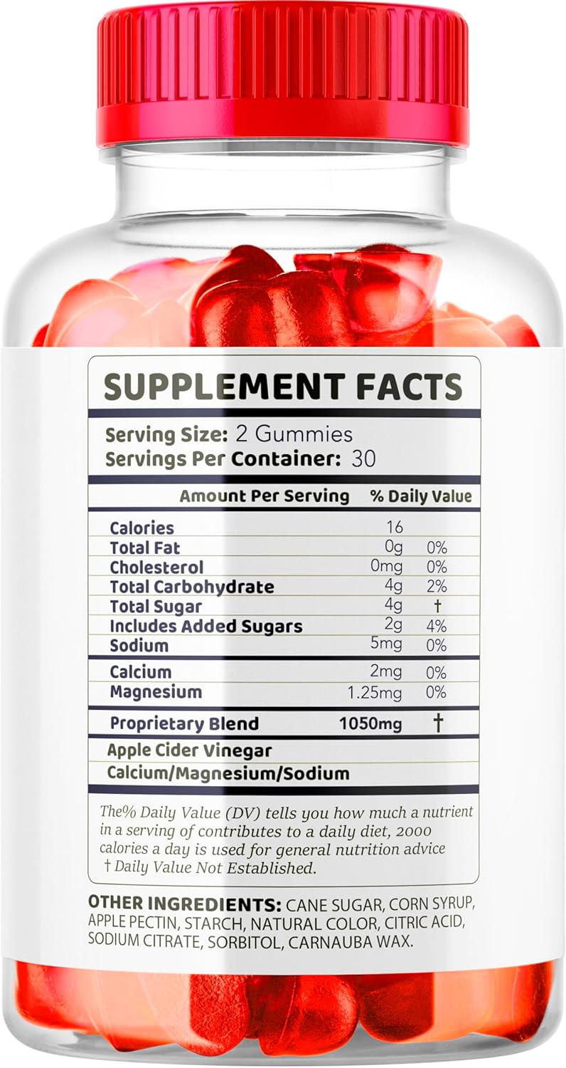 Rapid Lean Keto ACV Gummies for Weight Loss Support - 1 Month Supply