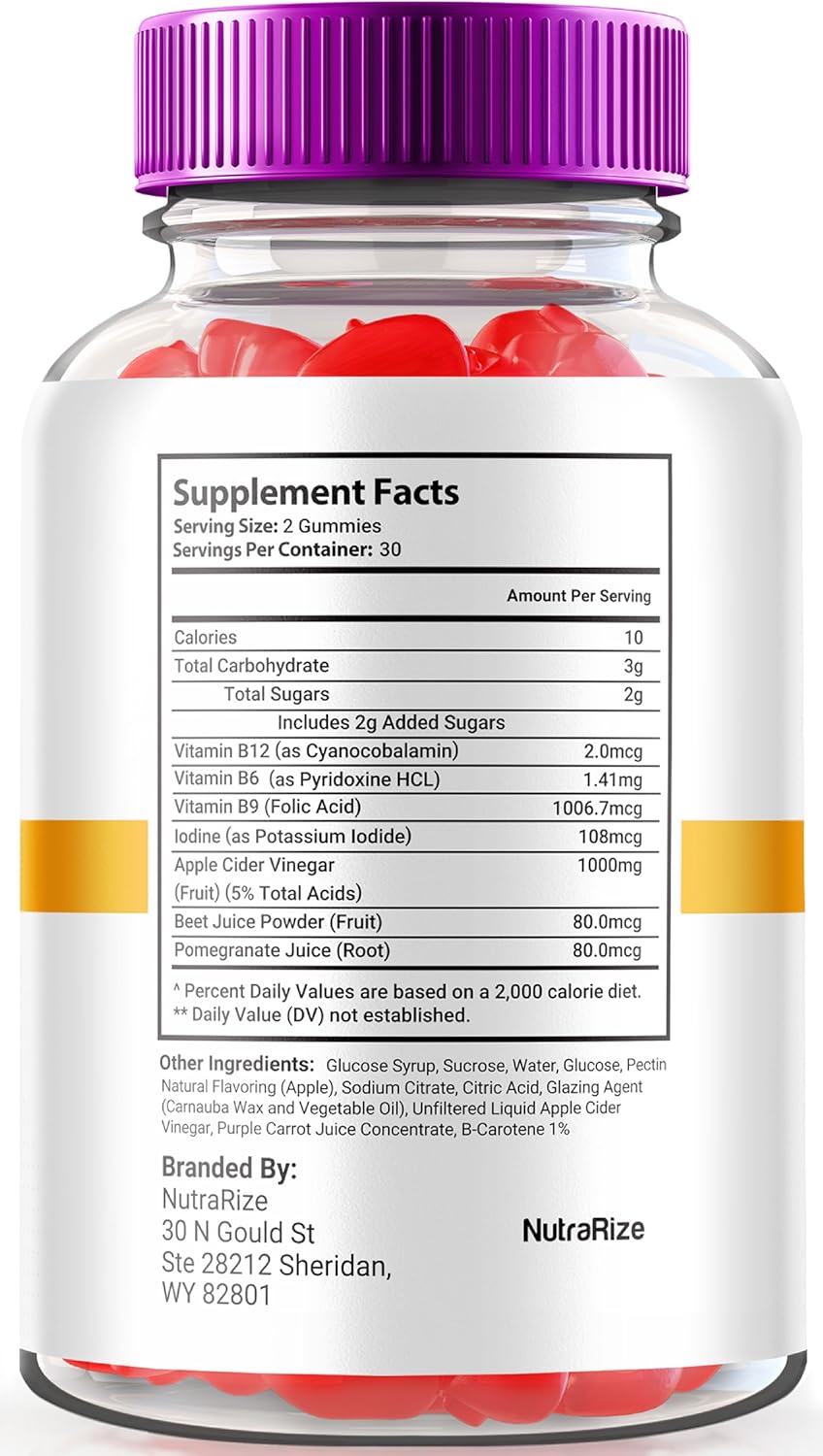 Rapid Ripped Keto ACV Gummies - Maximum Strength 1000 MG Keto Vitamins with All Natural Apple Cider Vinegar - 60 Gummies
