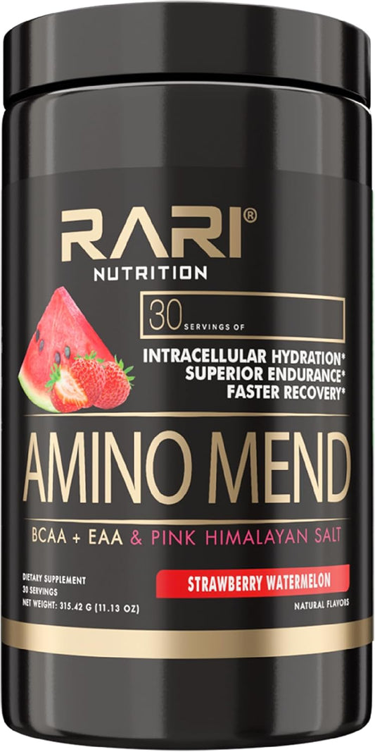 RARI Nutrition Amino Mend Recovery Drink - Strawberry Watermelon, 30 Servings, 5000mg BCAAs, 2085mg EAAs