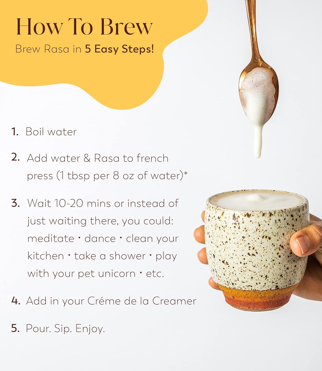 Rasa Koffee RASA Original Adaptogenic Coffee Alternative & Crème de la Creamer Bundle - Vegan, Keto, Whole 30 - Mushroom Wellness Tonic & Adaptogen Creamer with MCT Oil (30 Servings)