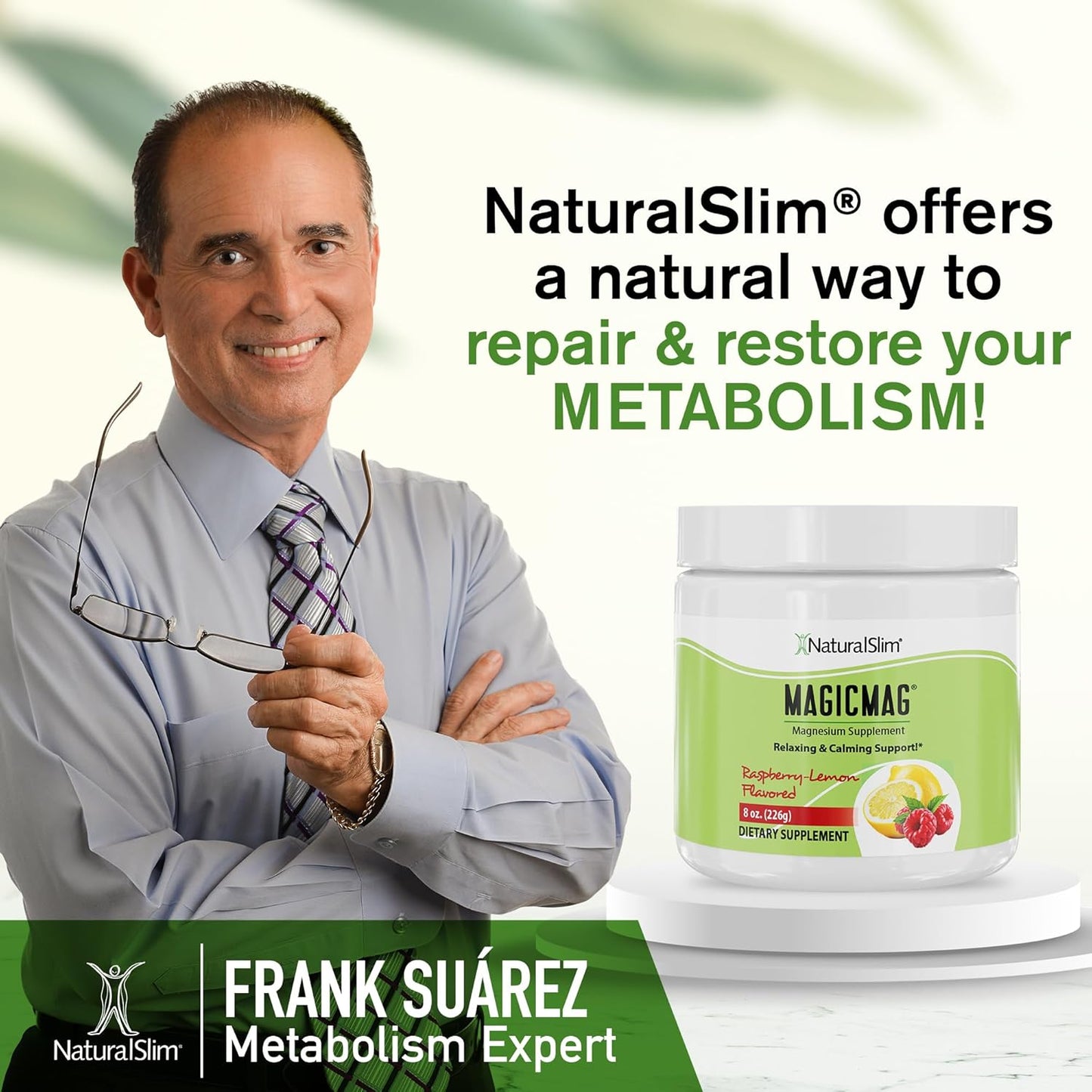 Raspberry Lemon Magnesium Citrate Powder - 8oz (2 Pack) for Stress, Constipation, Muscle, Heart Health, Sleep Support - NaturalSlim Magicmag Supplement