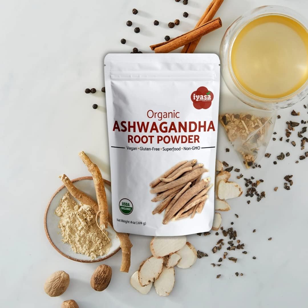 Raw Organic Ashwagandha Powder - Withania Somnifera Superfood for Workouts - Resealable Pack