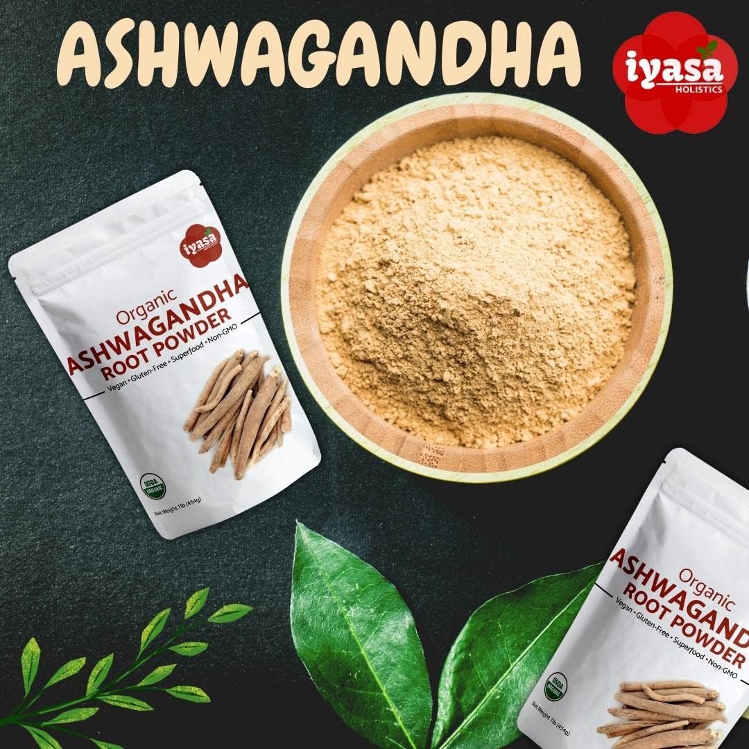 Raw Organic Ashwagandha Powder - Withania Somnifera Superfood for Workouts - Resealable Pack