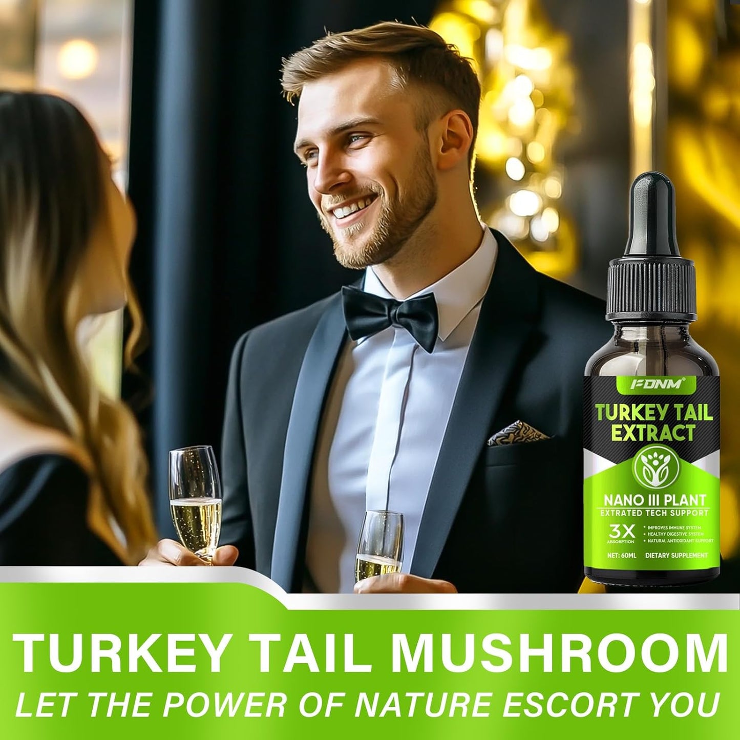 Real Mushrooms Turkey Tail Extract Tincture - 2 Fl Oz for Immune & Digestive Support