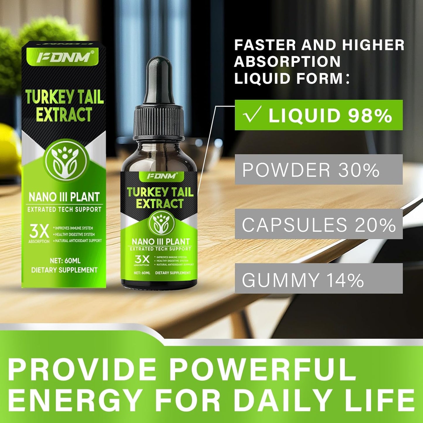 Real Mushrooms Turkey Tail Extract Tincture - 2 Fl Oz for Immune & Digestive Support
