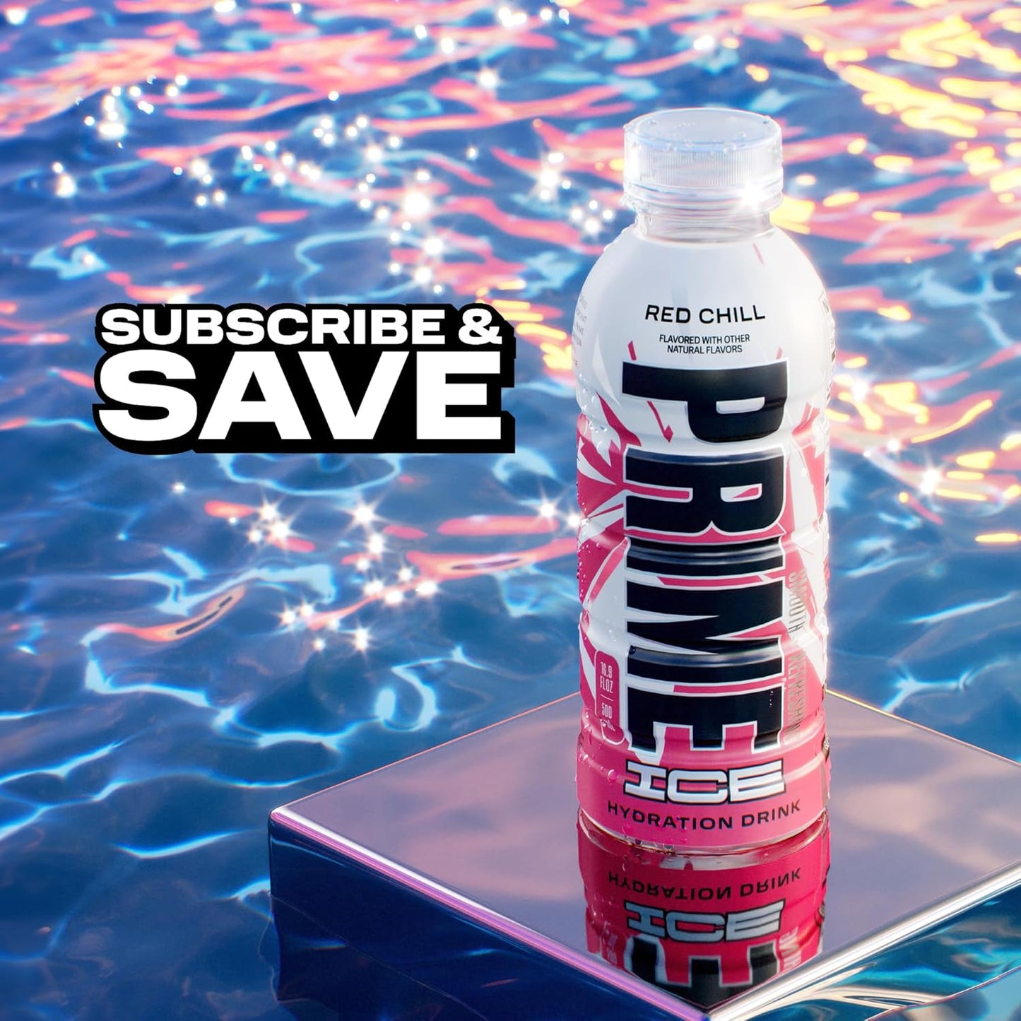 RED CHILL PRIME ICE Hydration Sports Drink with BCAAs, B Vitamins, Antioxidants - 12 Pack of 16.9 Fl Oz Bottles for Ultimate Hydration