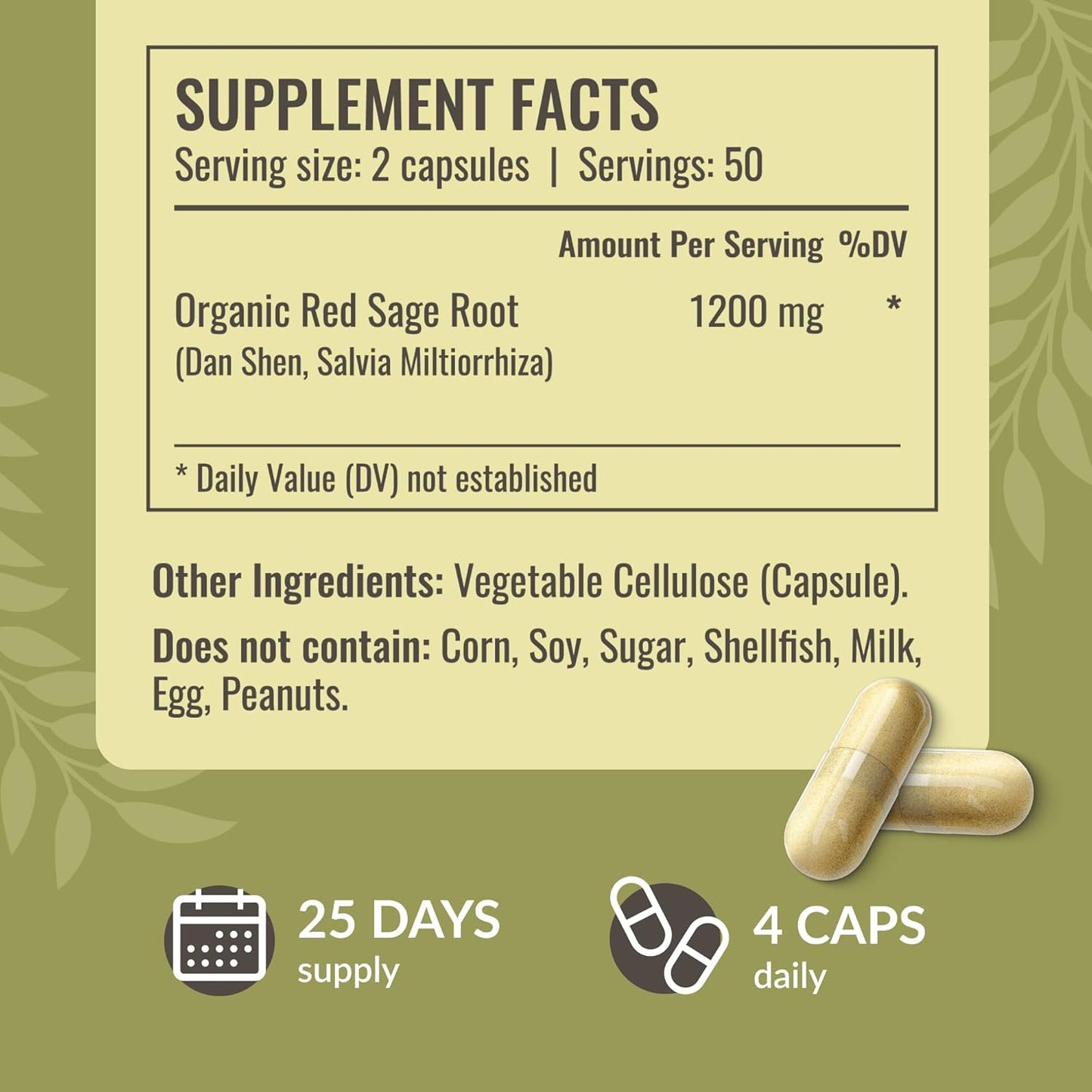 Red Sage and Turmeric Bundle: 1200 mg Capsules & 2 fl oz Drops - Vegan, Non-GMO, Sugar & Alcohol-Free - 2 Pack