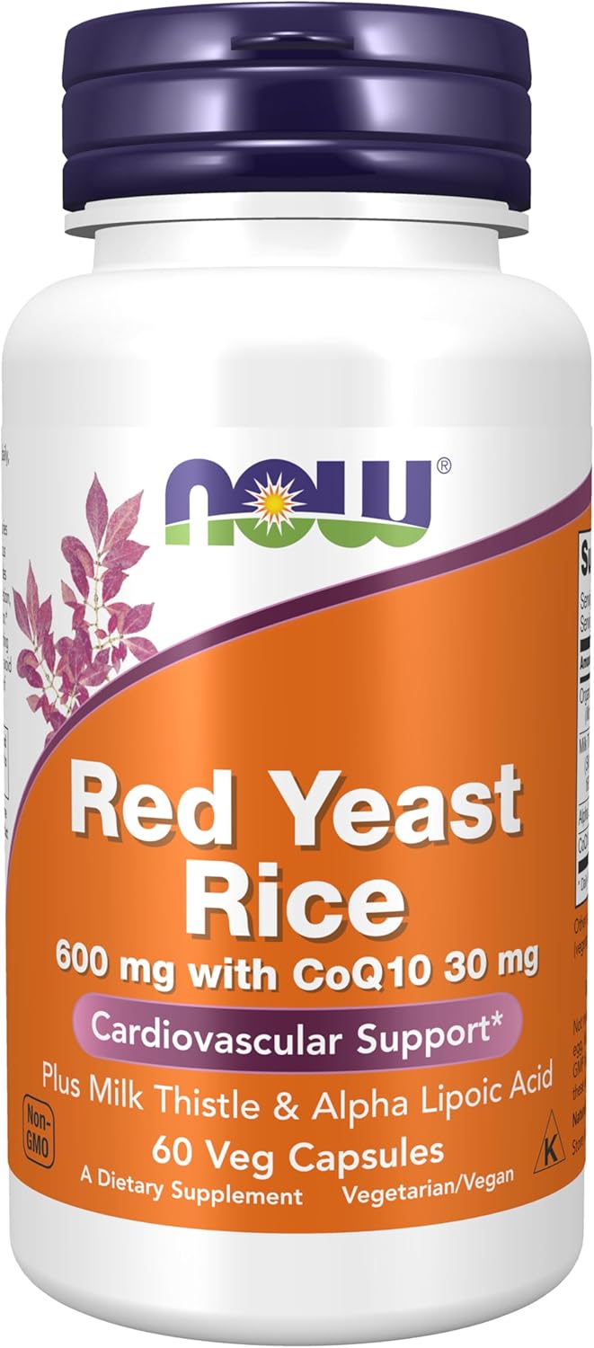 Red Yeast Rice with CoQ10, Milk Thistle, and Alpha Lipoic Acid - 60 Veg Capsules by NOW Foods